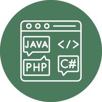 coding language Crisp Flat Art vector