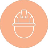 Helmet Playful Line Icon vector