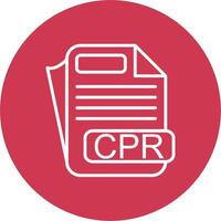 CPR File Format Minimalist Graphic vector