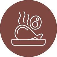 Ham Leg Monochrome UI Visual vector