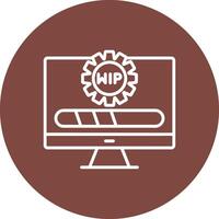 Wip Graphic Interface Asset vector