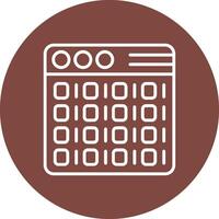 Binary Code Solid Fill Design vector