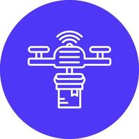Drone Delivery Interactive UI Graphic vector
