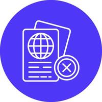 Passport Control Minimal Touch Graphic vector
