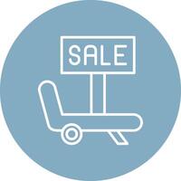 Beach Chair Mobile App Graphic vector
