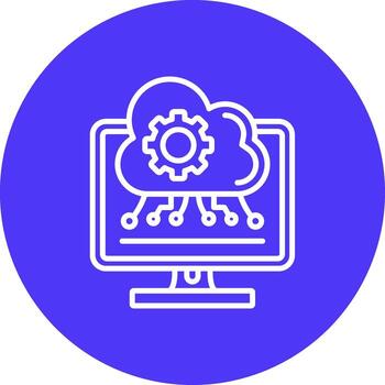 Edge Computing Clean Shape Symbol vector