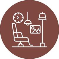 Recliner Responsive Icon Badge vector