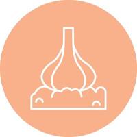 Garlic Rounded Line Illustration vector
