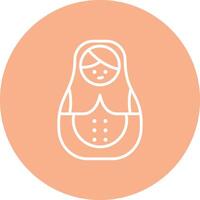 Matryoshka Doll Vibrant UI Element vector