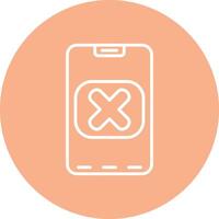 Smartphone Flat Line Drawing vector