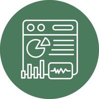 Web Analytics Handcrafted Digital Icon vector