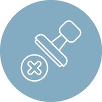 Rejected 3D Styled Symbol vector