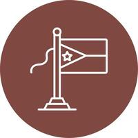 Djibouti Flag Stylish App Element vector