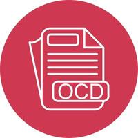 OCD File Format Smooth Gradient Icon vector