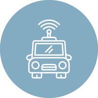Autonomous Car Interactive Icon Badge vector