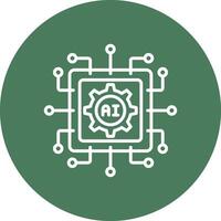 Artificial Intelligence Color Block Design vector