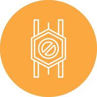 Wrong Way Gradient Style Icon vector