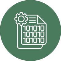 Binary Code Smooth Gradient Icon vector