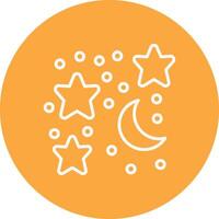 Moon And Stars Responsive Icon Badge vector