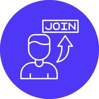 Join Shadowed Icon Style vector