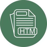 HTM File Format Digital Abstract Form vector