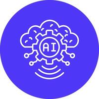 Artificial Intelligence Smooth Gradient Icon vector