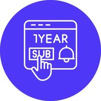 Subscription Business Model Colorful Concept Art vector
