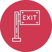Exit Sharp Edge Symbol vector