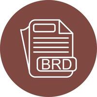 BRD File Format Clean Grid Icon vector