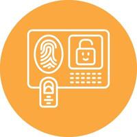 Fingerprint Identification Bright Flat Element vector