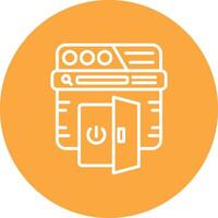 Log Out Interactive Icon Badge vector