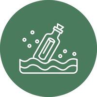Message In A Bottle Subtle Shadow Icon vector