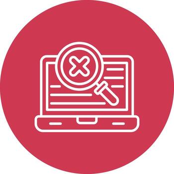 Code Error Rounded Line Illustration vector