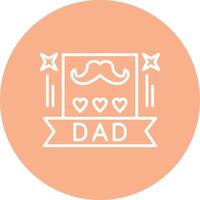 Best Dad Dark Theme Element vector