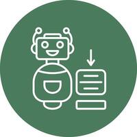 Bot Dark Theme Element vector