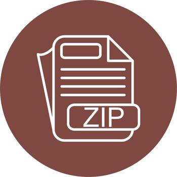 ZIP File Format Lined Visual Concept vector
