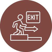 Emergency Exit Monochrome UI Visual vector