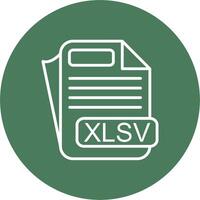 XLSV File Format Color Block Design vector