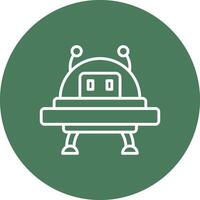 Spaceship Bold Web Icon vector