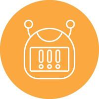 Bot Minimal Outline Artwork vector
