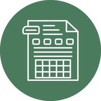Spreadsheet Outline Graphic Design vector