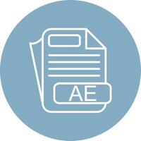 AE File Format Creative Flat Illustration vector