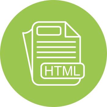 HTML File Format Stylish App Element vector