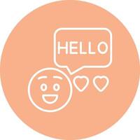 Hello 3D Styled Symbol vector