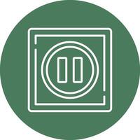 Pause Soft Shadow Design vector