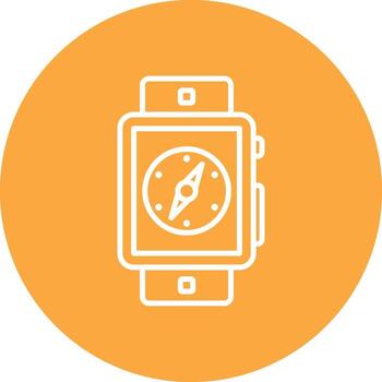 Compass Solid Fill Design vector