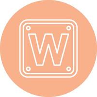 Letter W Isometric Art vector