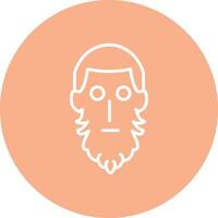 Beard Playful Line Icon vector