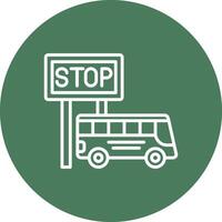Bus Station Monochrome UI Visual vector