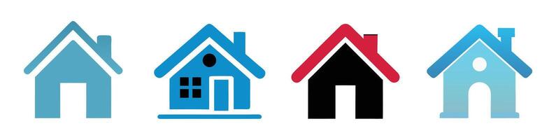Assorted House Icons for Real Estate, Home, and Property Concepts vector